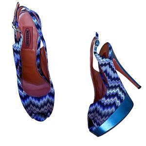 Missoni Women’s Y2K Platform Slingback Heels Vintage 39.5 9.5